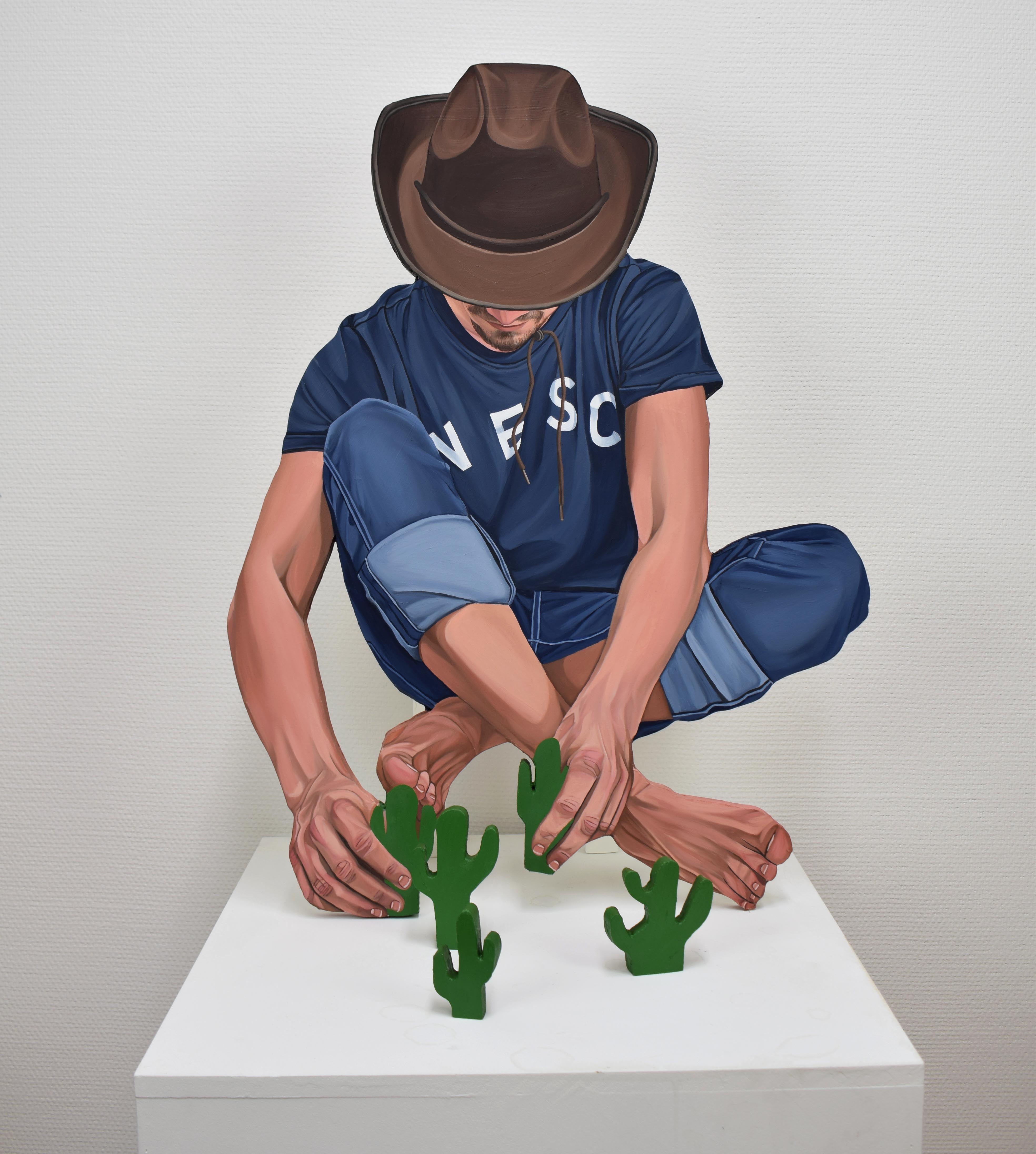 loneranger, olja på formsågad MDF, 60x70cm